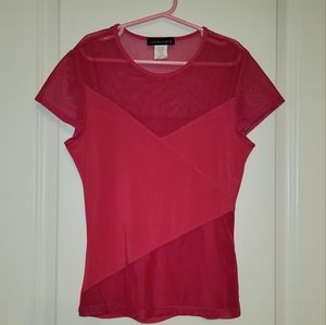 Pink shirt with mesh